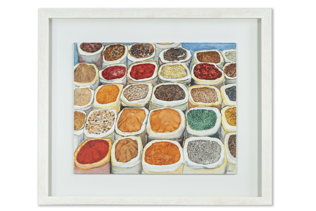  colección cuadros, La huella de tiempo y Colores del Mediterráneo